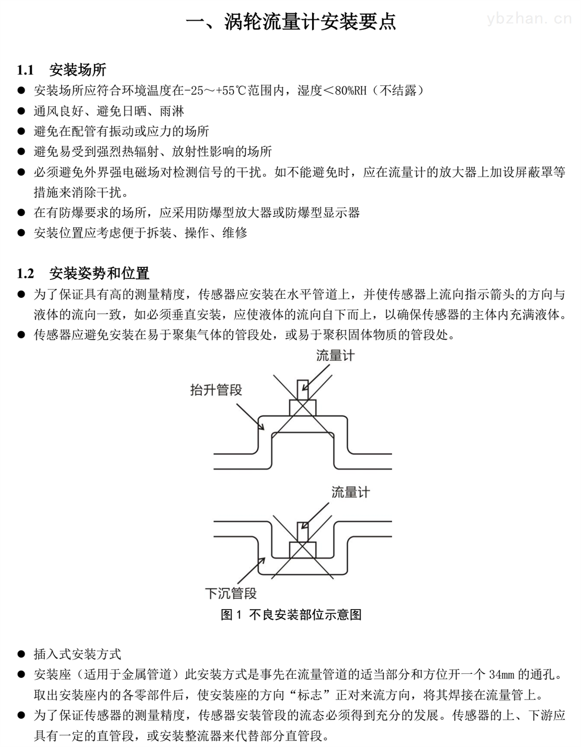 防腐型流量计安装方式1